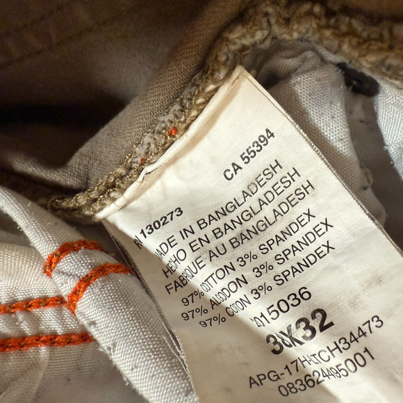 Lee Pants Mens 38x32 Beige Khaki Extreme Motion Straight Fit Tapered Leg Chinos - Picture 12 of 12